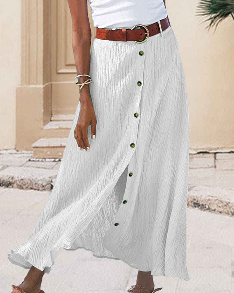 Damen Maxi-Rock A-Linie Freizeit Elegant