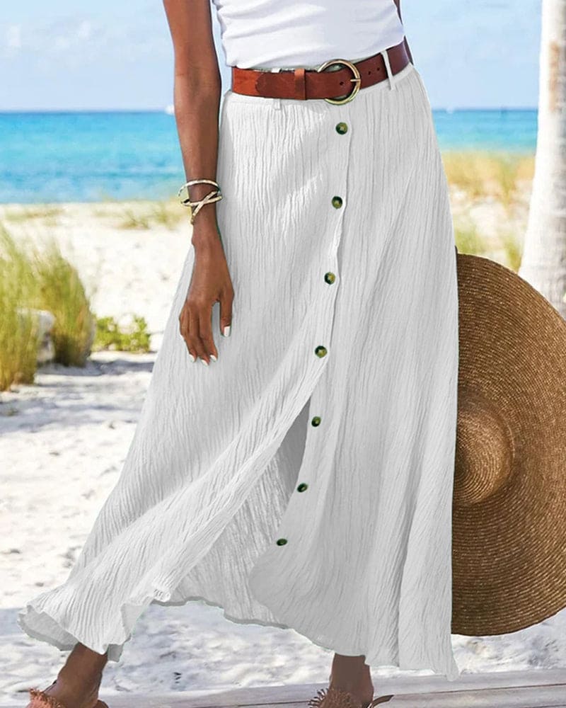 Damen Maxi-Rock A-Linie Freizeit Elegant