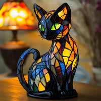 Cat Lamp Color Changing Glass Table Lamp