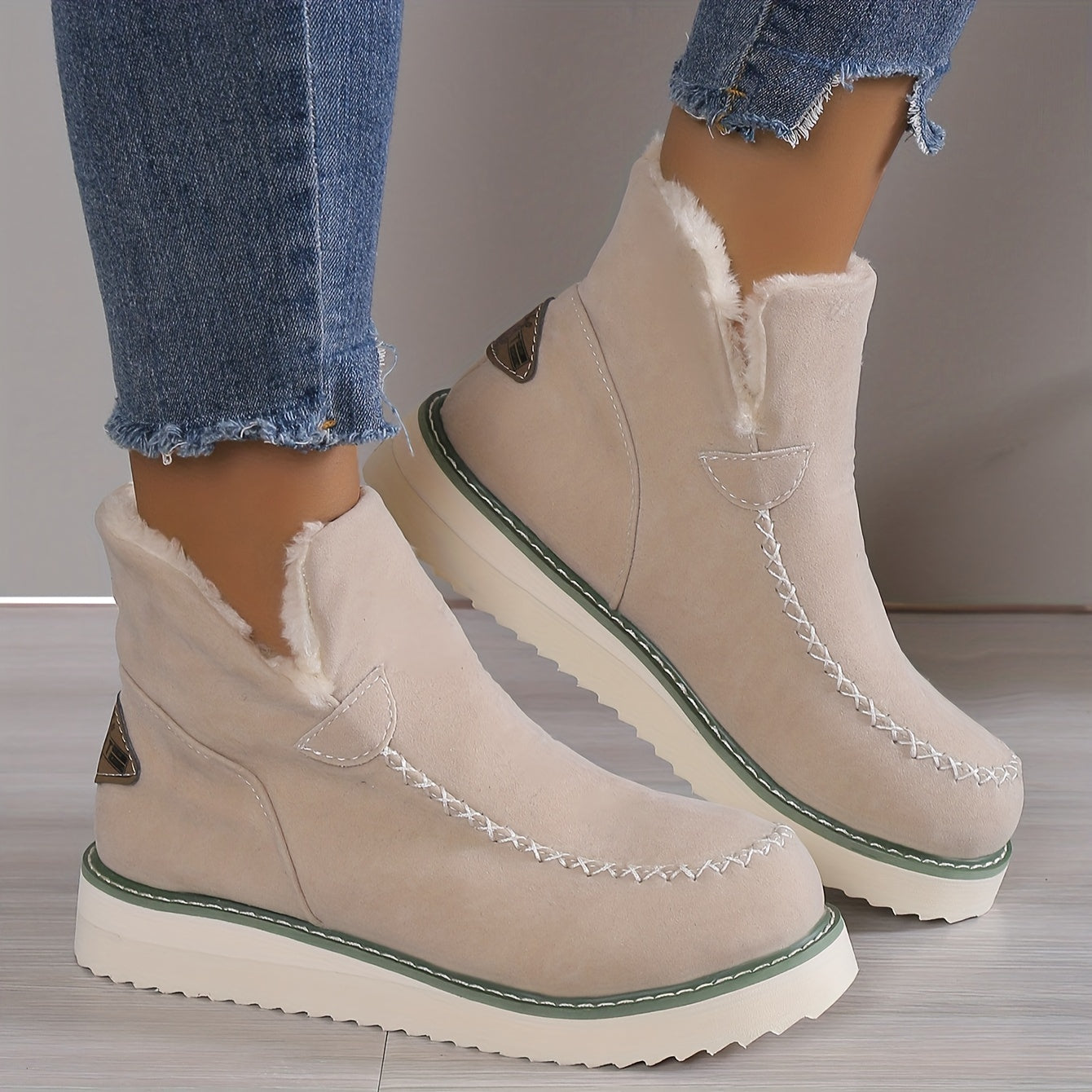 Damen Winter-Stiefeletten zum Reinschlüpfen