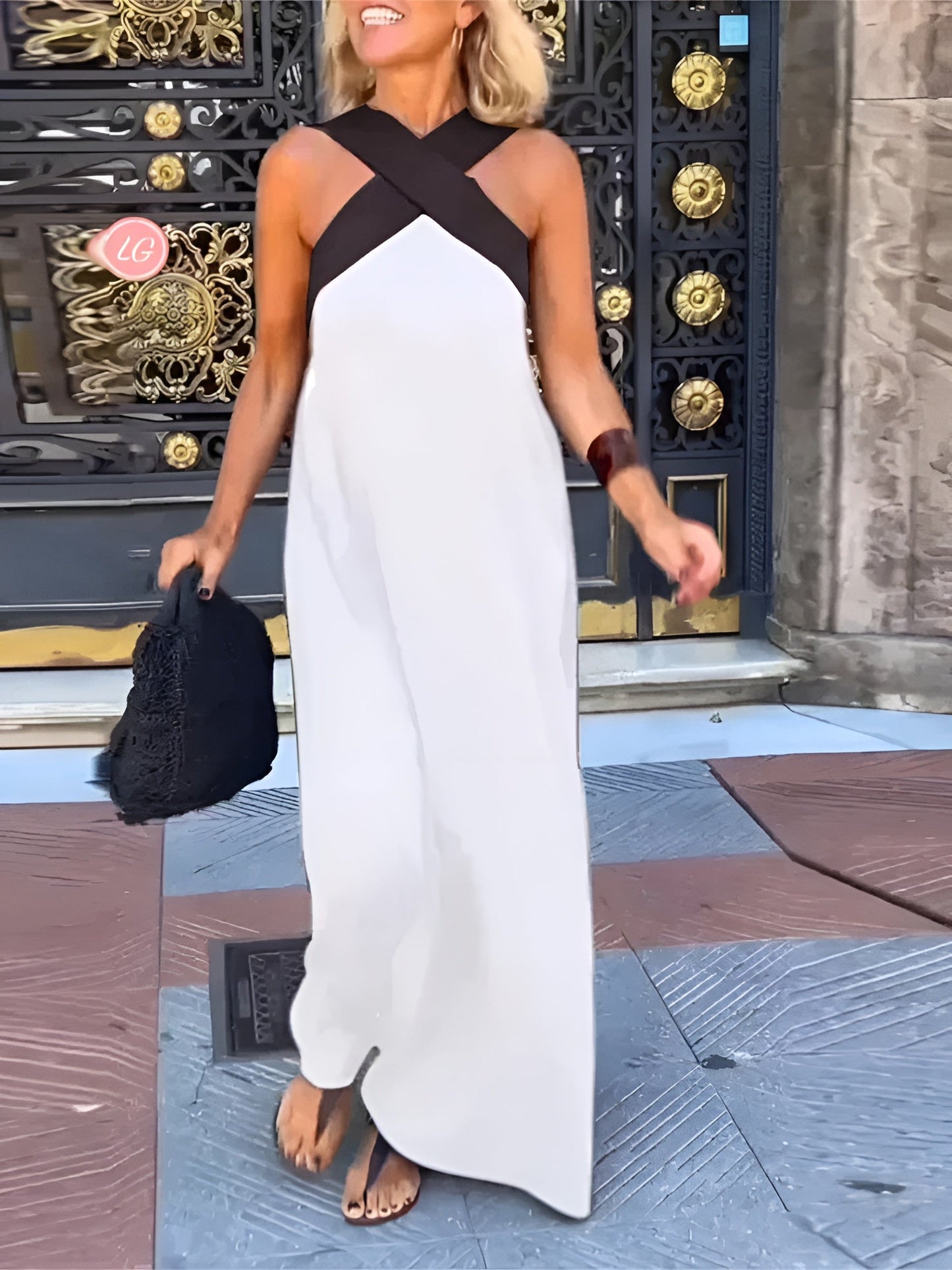 Maxikleid Damen Fließend Weit Sommer Casual