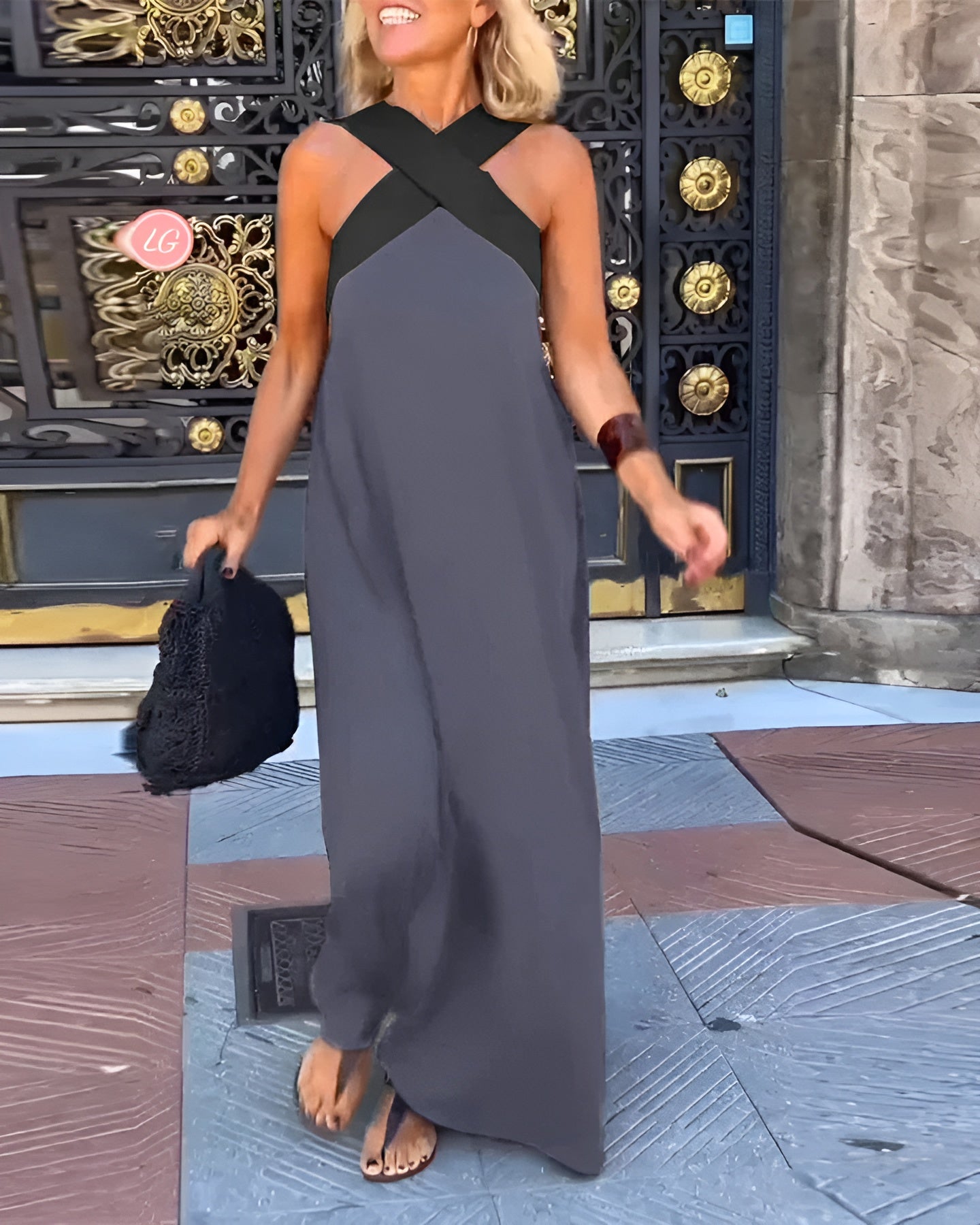 Maxikleid Damen Fließend Weit Sommer Casual