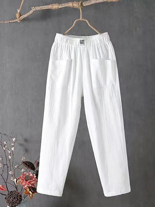 Stoffhose Damen Relaxed Fit Freizeit Frühling & Sommer