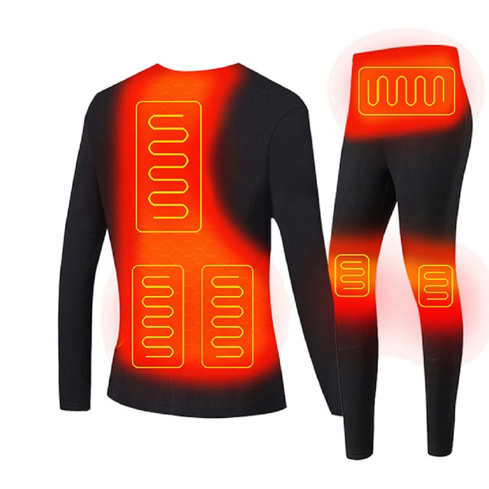Thermounterwäsche Damen Herren Unisex USB Beheizt Flache Nähte Outdoor Winter