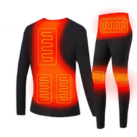 Thermounterwäsche Damen Herren Unisex USB Beheizt Flache Nähte Outdoor Winter