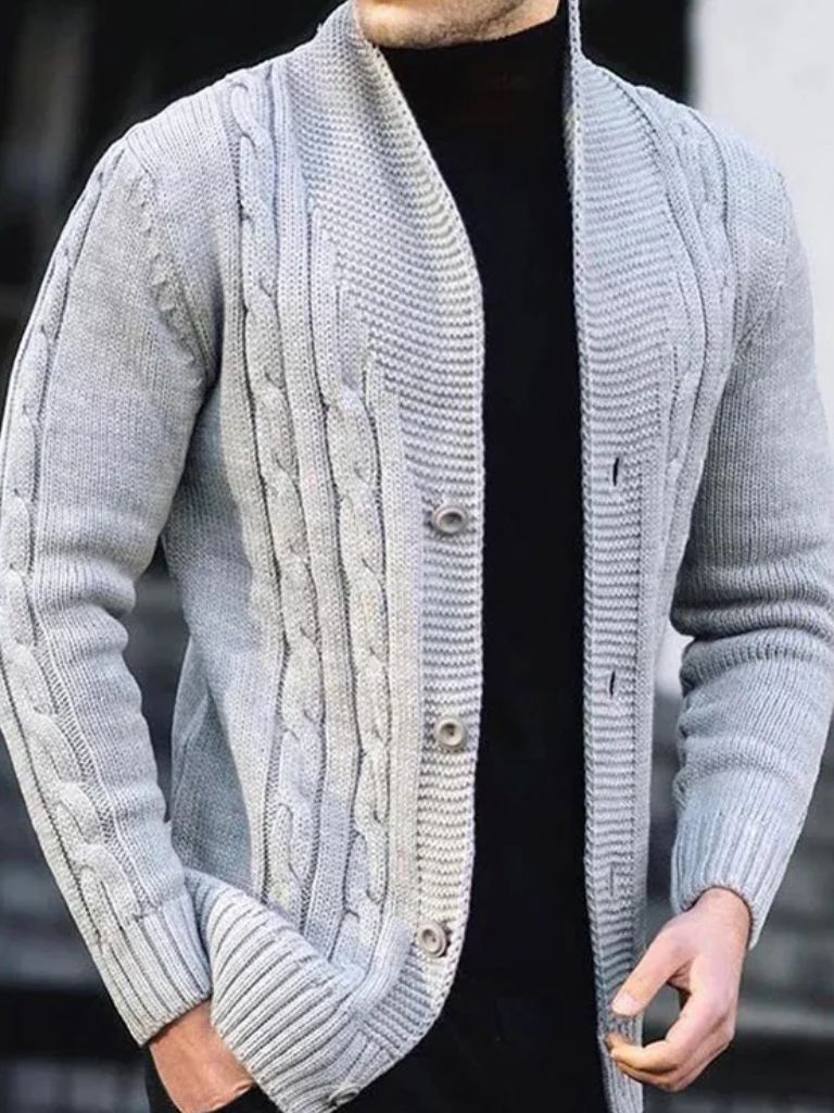 Stylischer Herren-Strickcardigan - Cross & Crown