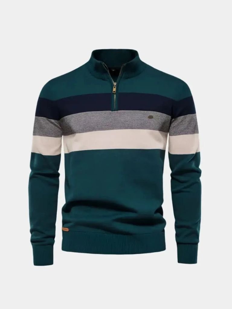 Minimalistischer Hochkragenpullover - Cross & Crown