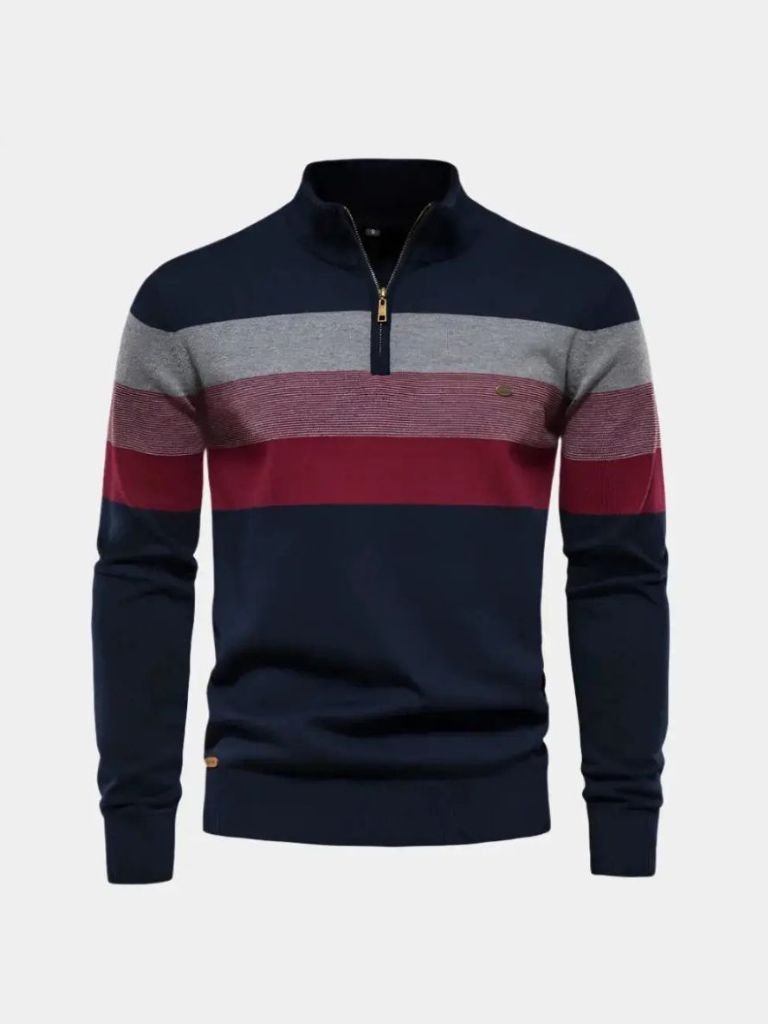 Minimalistischer Hochkragenpullover - Cross & Crown