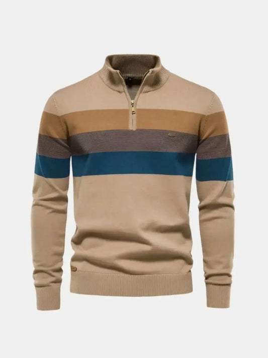 Minimalistischer Hochkragenpullover - Cross & Crown