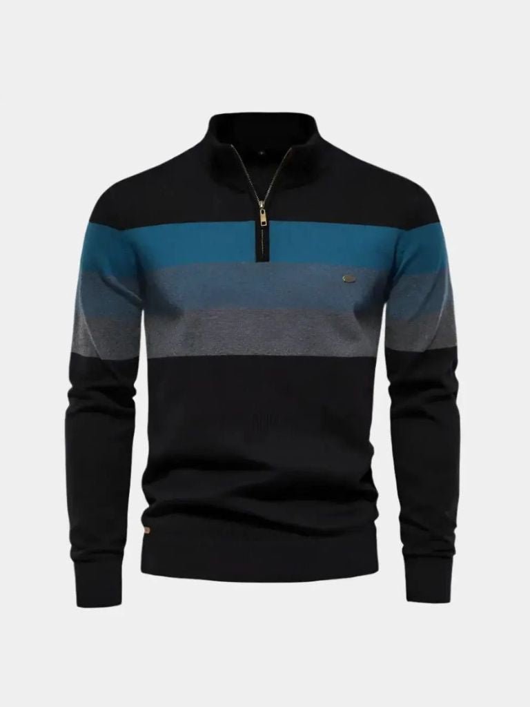 Minimalistischer Hochkragenpullover - Cross & Crown