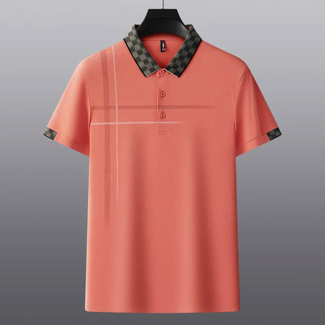 Polo-Shirt Herren Regular Fit Freizeit Karodesign