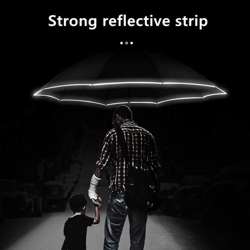 Regenschirm Damen Automatisch Winddicht Reflektierend LED Reise
