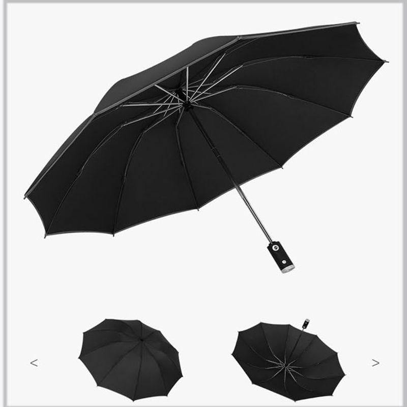 Regenschirm Damen Automatisch Winddicht Reflektierend LED Reise