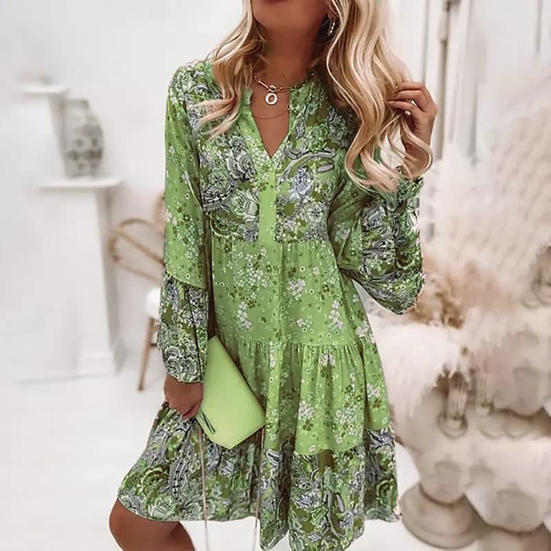 Sommerkleid Damen Boho Regular Fit Freizeit
