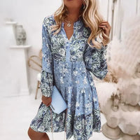 Sommerkleid Damen Boho Regular Fit Freizeit