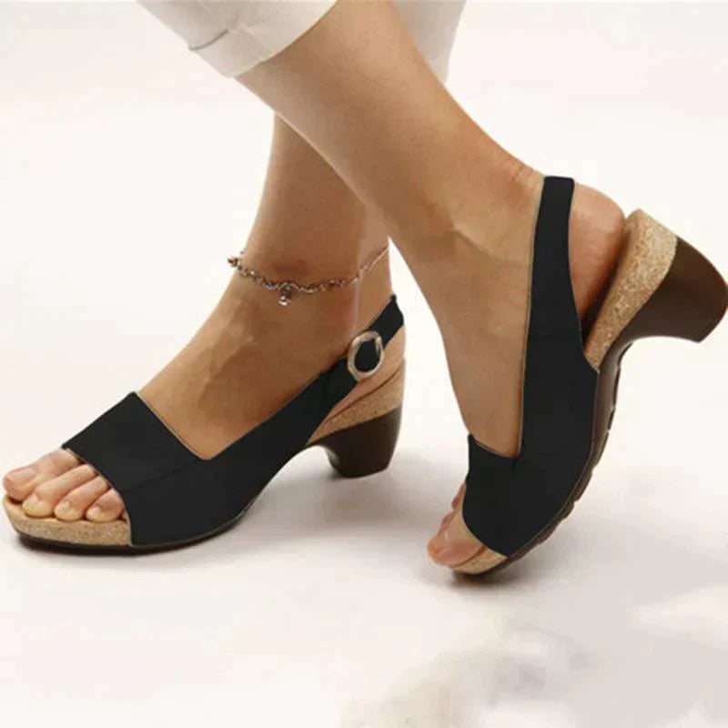 Bequeme Slingback Sandalen für Damen mit Absatz für den Alltag