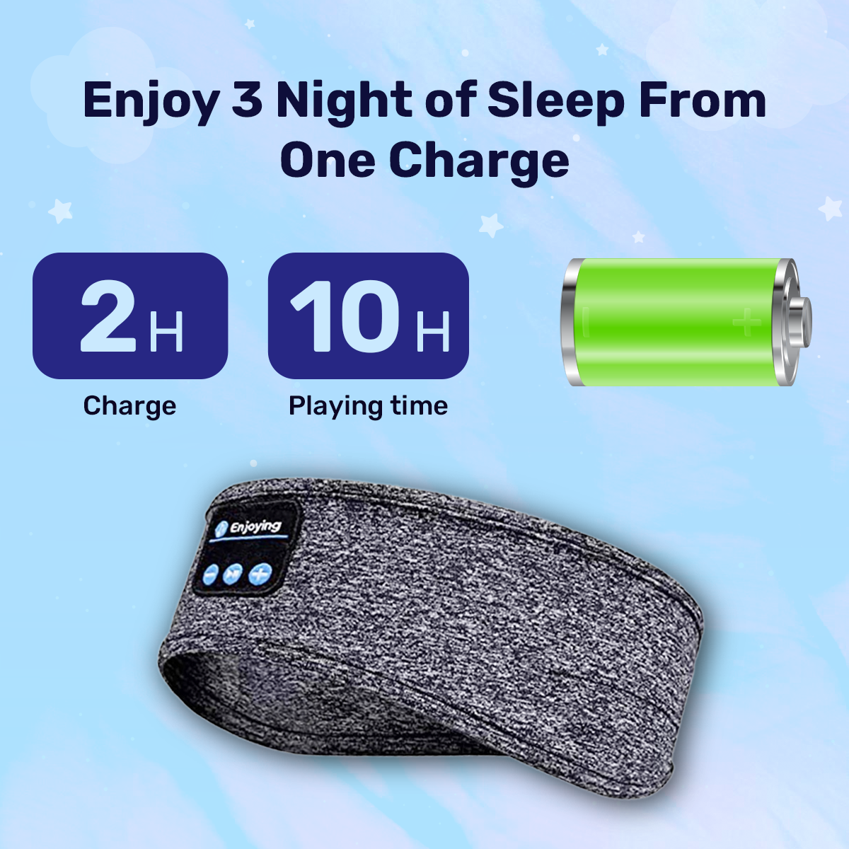 Schlafkopfhörer Unisex Bluetooth Stirnband Flache Lautsprecher