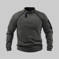 Fleecepullover Herren Windabweisend Outdoor Regular Fit