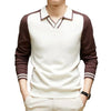 Herren Polo-Pullover Langarm Regular Fit Casual Büro