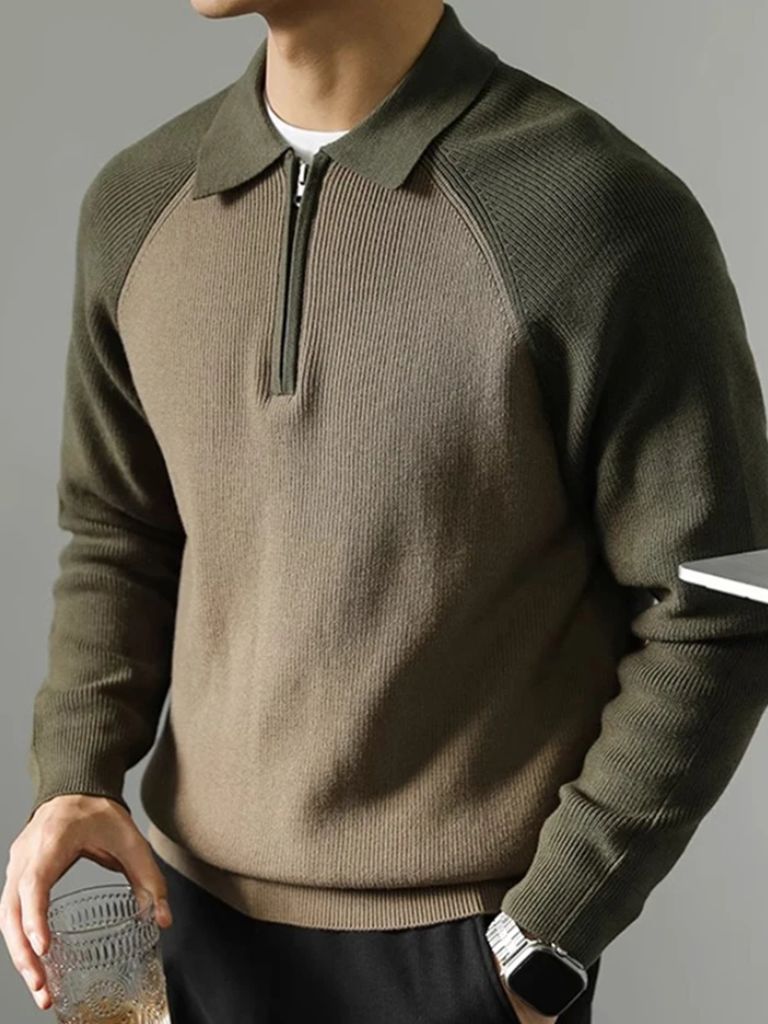 Cross & Crown Raglan Quarter-Zip Sweater