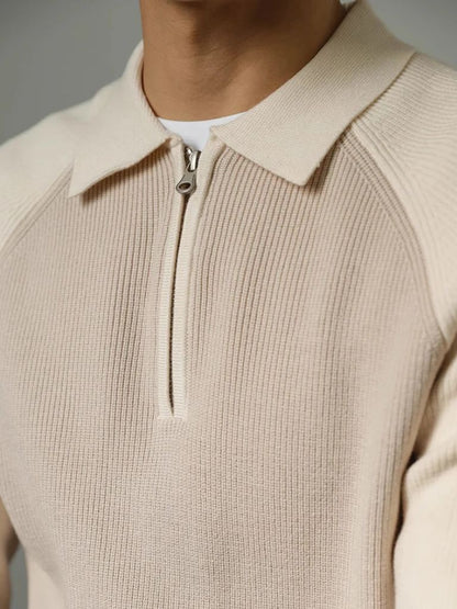 Cross & Crown Raglan Quarter-Zip Sweater