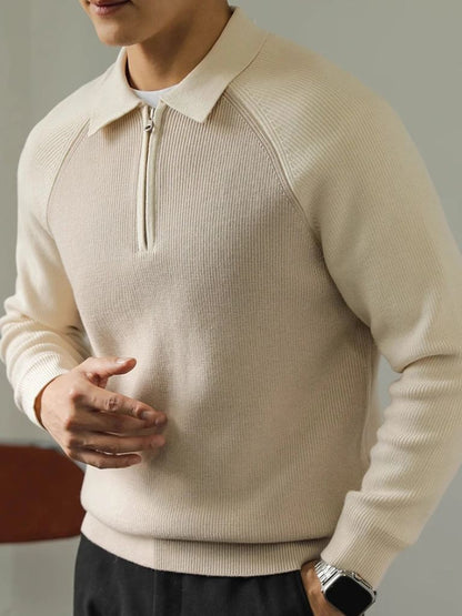 Cross & Crown Raglan Quarter-Zip Sweater