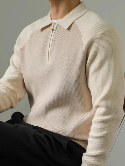 Cross & Crown Raglan Quarter-Zip Sweater