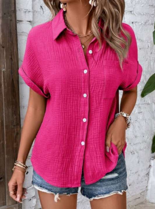 Damen Pastell Hemd Regular Fit Freizeit leicht und luftig