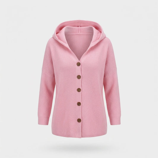 Ryanne - Cardigan douillet à capuche et manches longues pour femmes
