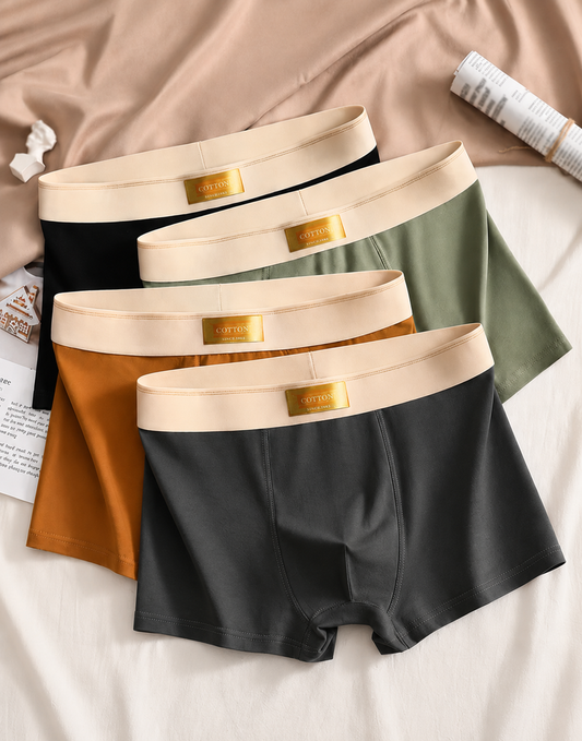 Plain | Men's Boxer Briefs with Stretch for Ultimate Comfort | Breathable Cotton Blend for Everyday Wear