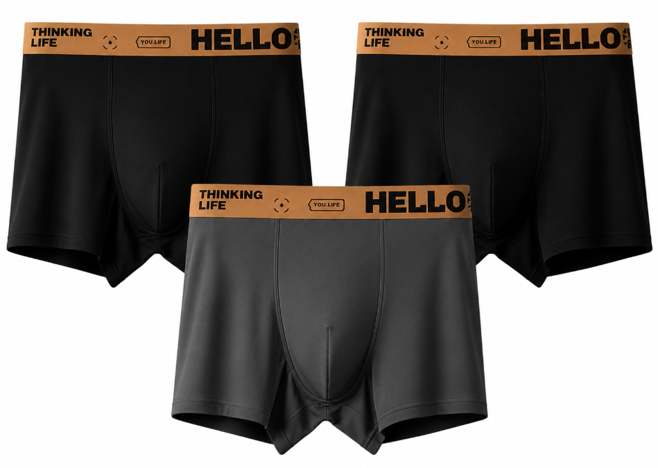 Herren Boxer Shorts Set aus Atmungsaktivem Funktionsmaterial für Alltag und Sport