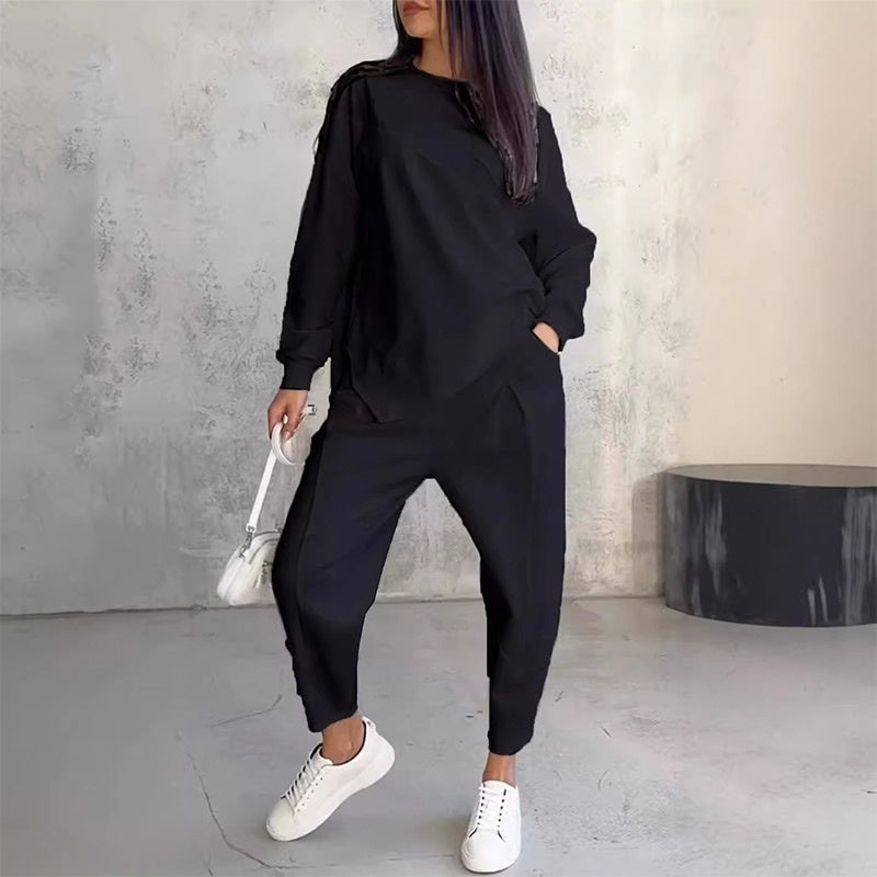 Zweiteiler Damen Lässig Relaxed Fit Freizeit