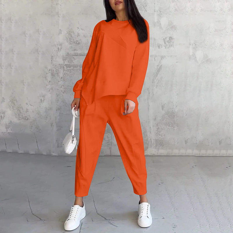 Zweiteiler Damen Lässig Relaxed Fit Freizeit