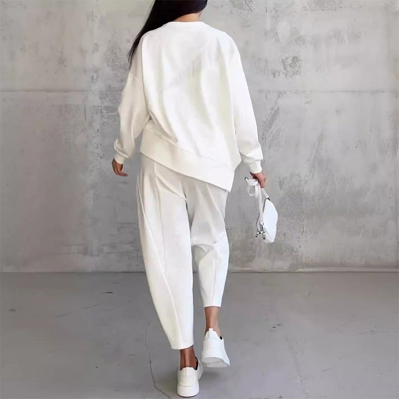 Zweiteiler Damen Lässig Relaxed Fit Freizeit