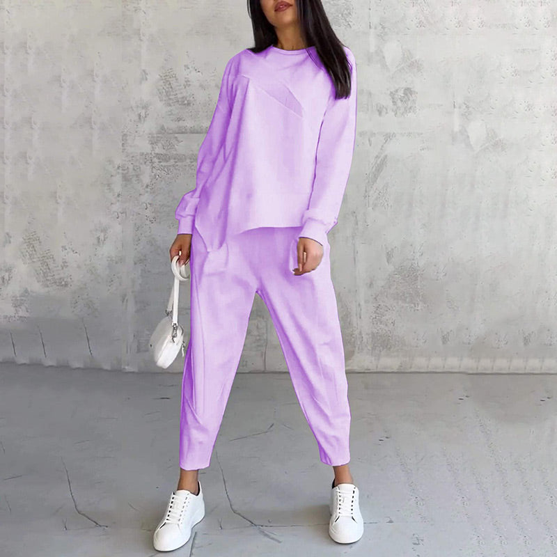 Zweiteiler Damen Lässig Relaxed Fit Freizeit