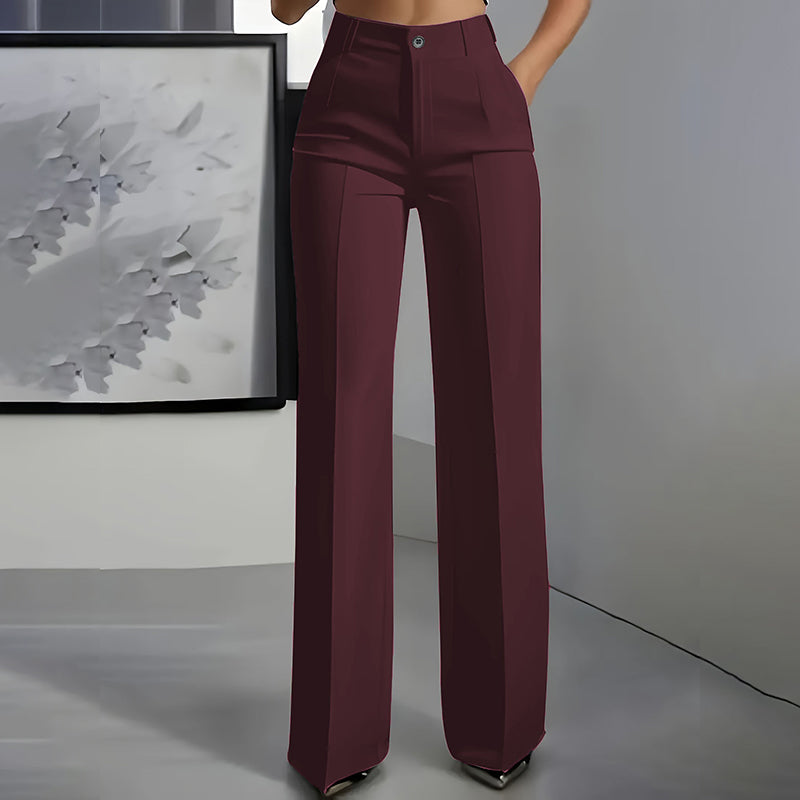 Hose Damen Slim Fit Elegant Hohe Taille Business & Freizeit