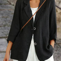 Damen Stoffblazer Regular Fit Elegant für Alltag und Büro