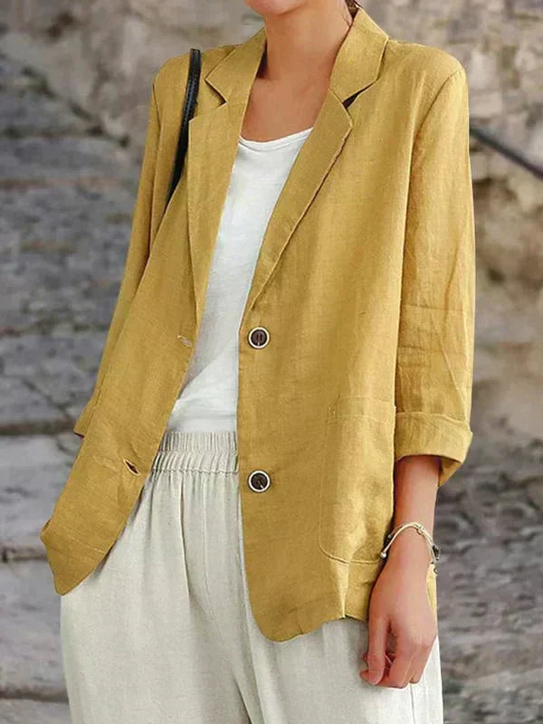 Damen Stoffblazer Regular Fit Elegant für Alltag und Büro