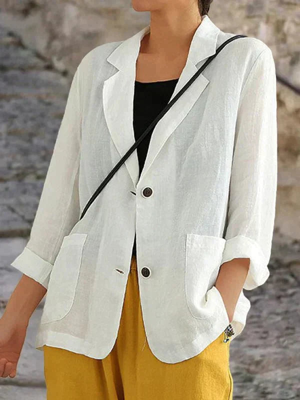Damen Stoffblazer Regular Fit Elegant für Alltag und Büro