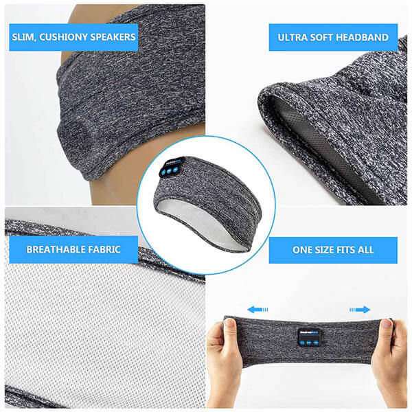 Schlafkopfhörer Unisex Bluetooth Stirnband Flache Lautsprecher