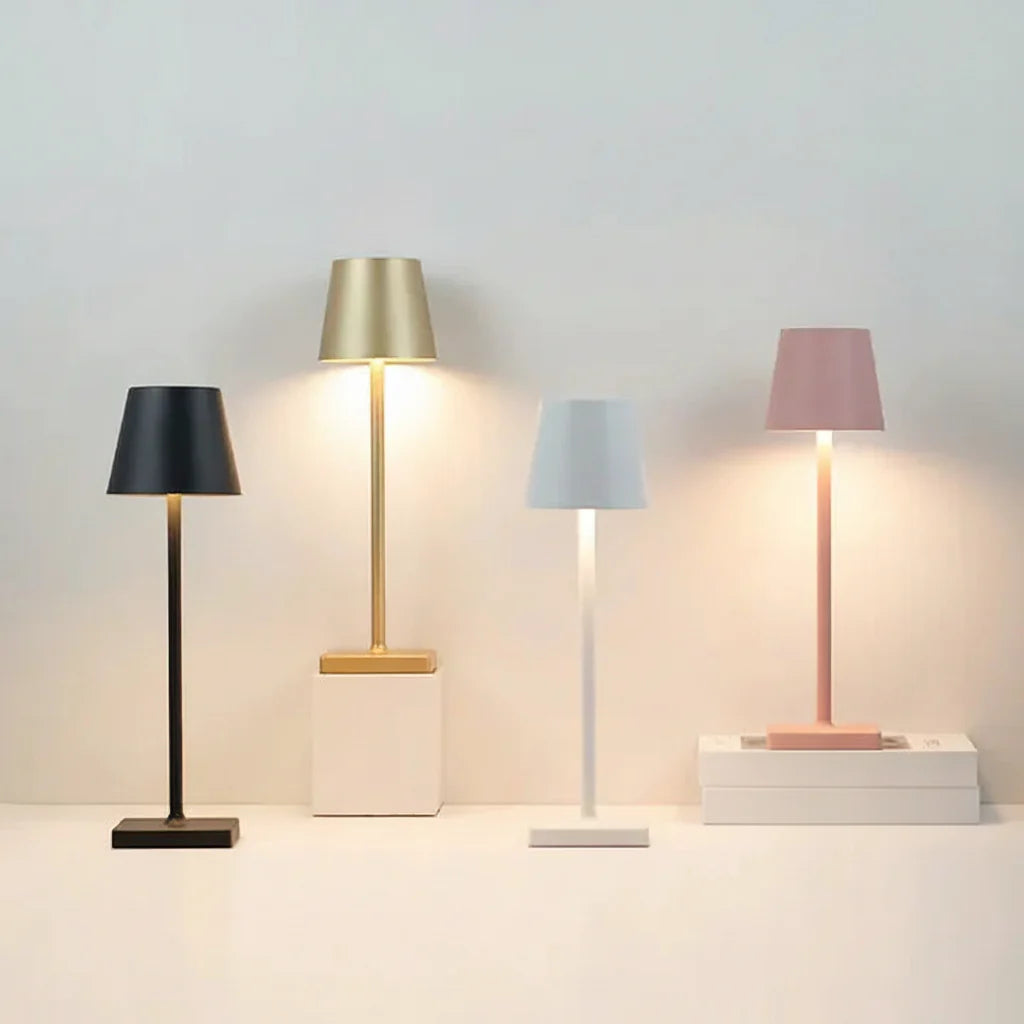 Nachttischlampe Akku Kabellos LED Wiederaufladbar Tischlampe