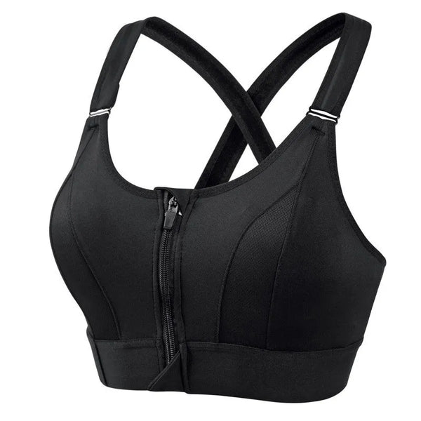 Women's Comfort Sports Bra Zipper Sports Leisure