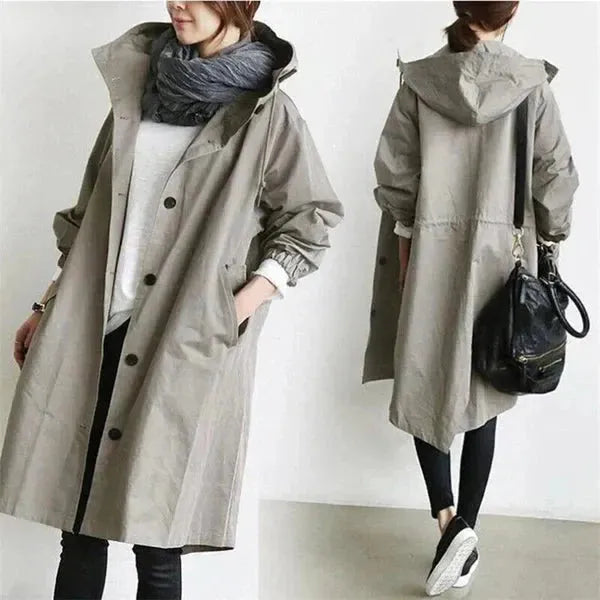 Trenchcoat Damen Locker Elegant Übergangszeit