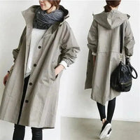Trenchcoat Damen Locker Elegant Übergangszeit
