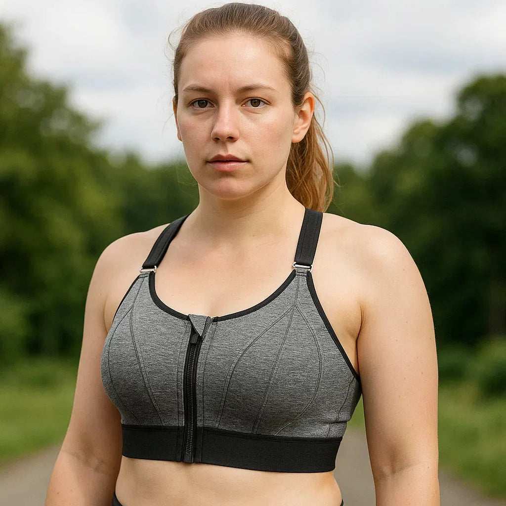 Sport BH Damen Komfort Reißverschluss Sport Freizeit