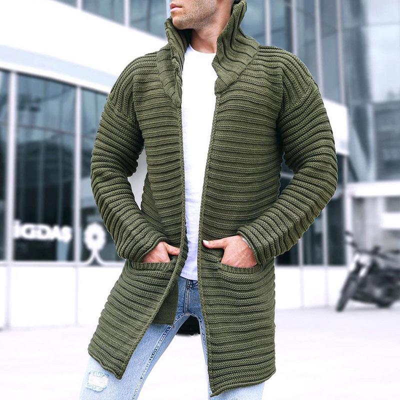 Herren Strickjacke mit Stehkragen