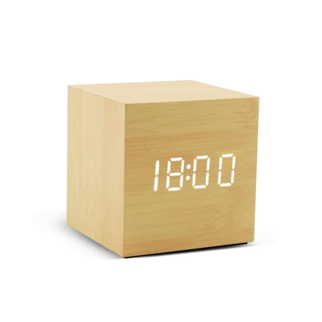 LED-Wecker Holz Minimalistisch Wohnzimmer Temperaturanzeige