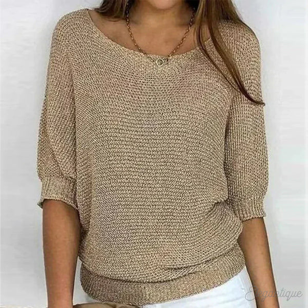 T-shirt Damen Regular Fit Übergangszeit Casual