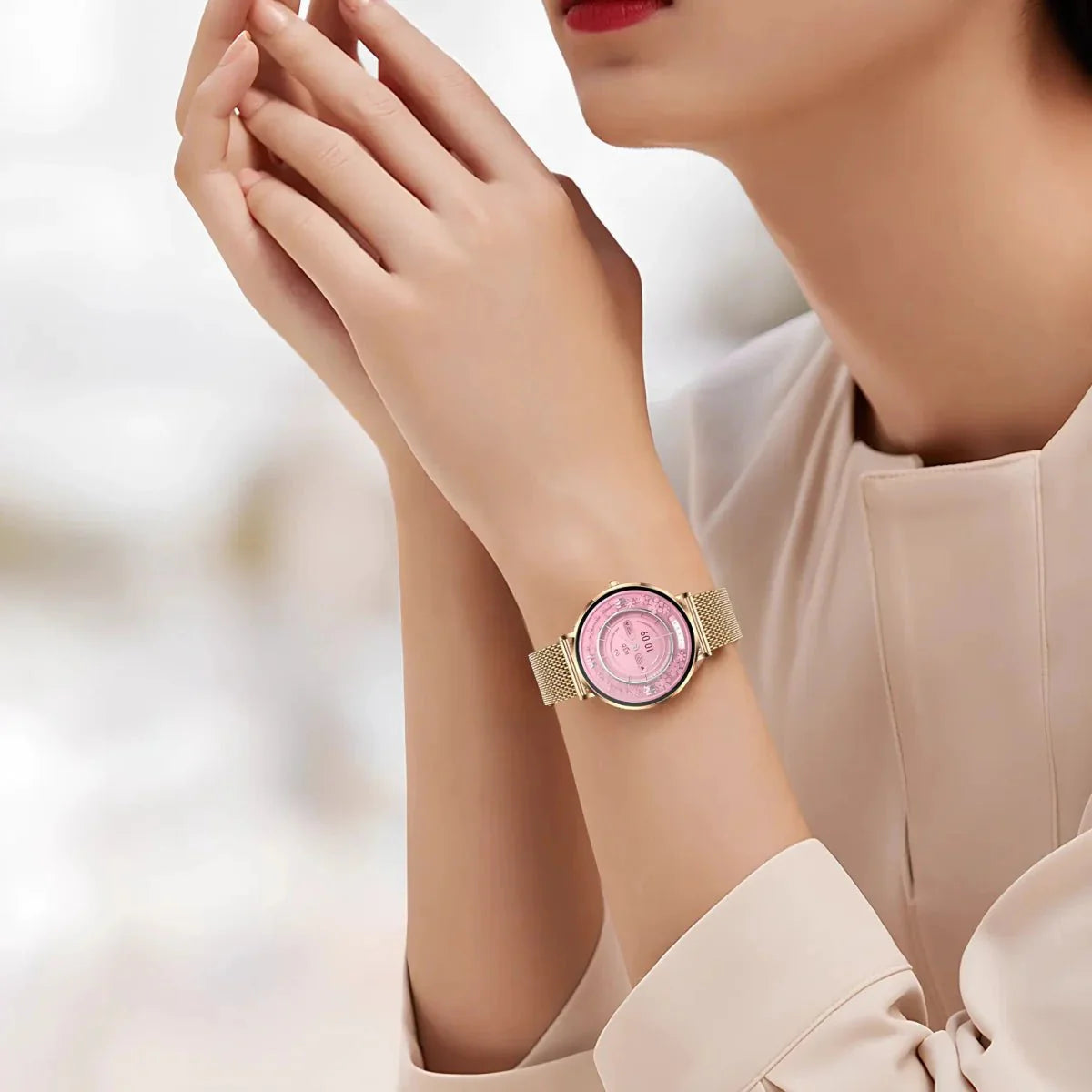 Damen Slim Fit Smartwatch Elegant Freizeit Slim Design