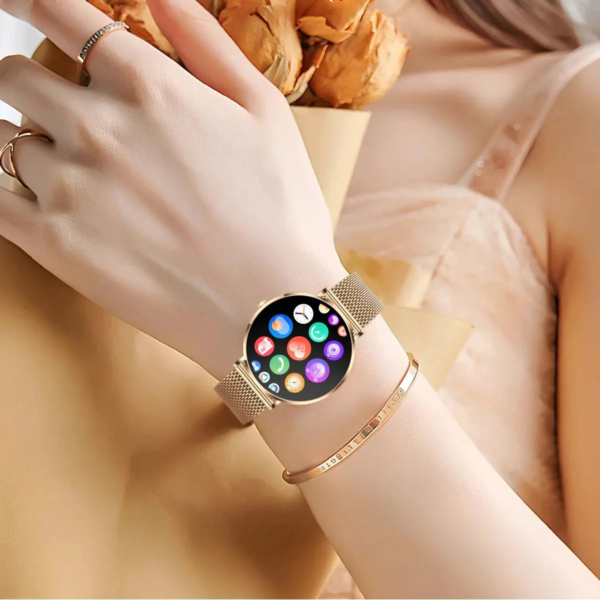 Damen Slim Fit Smartwatch Elegant Freizeit Slim Design